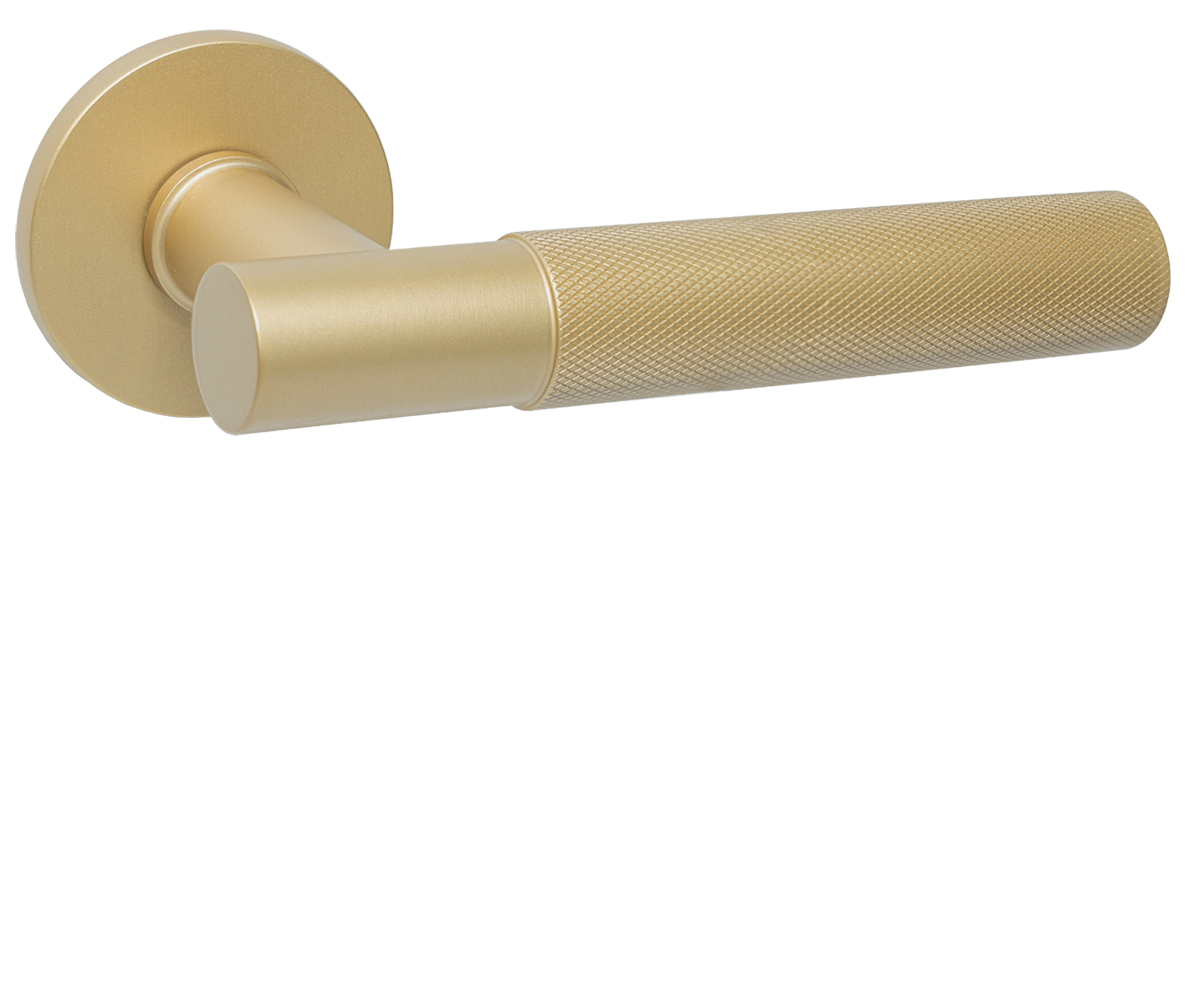 R70 MM Türklinke Messing gebürstet matt gold